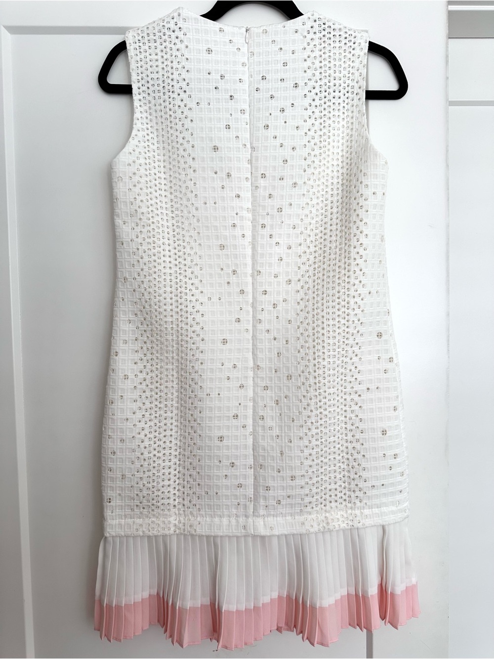 Emu White Dress with Pink Ombre Pleats - Picture 10 of 10